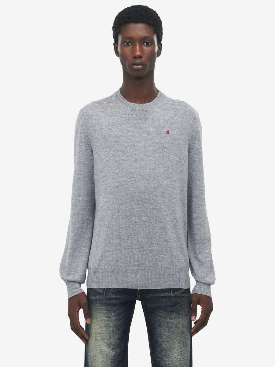 ALEXANDER MCQUEEN - Merino Wool Inverted Skull Jumper - Item 839686Q1BEC136